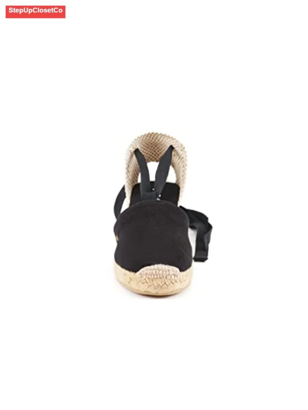 Handmade in Spain Espadrille Canvas Wedges with Ankle Laces 2.5